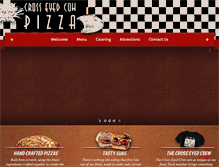 Tablet Screenshot of crosseyedcowpizza.com